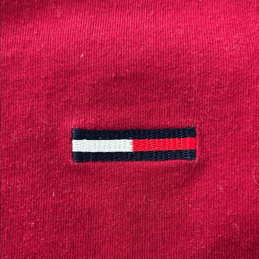 Tommy Hilfiger Red and Navy Striped Sweater - Picture 3 of 6